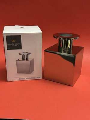 Michael Graves Design Cube Candleholder Chunky Taper or Tea Light Candle