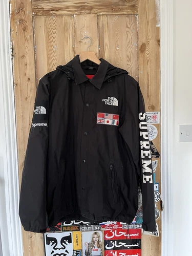 Supreme X THE NORTH FACE 14ss GIACCA ALLENATORE SPEDIZIONE Nero Taglia M