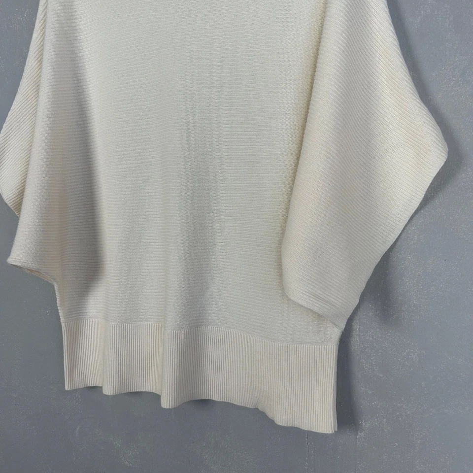 Tommy Bahama 女式 L 码 Bonita 套头上衣 dolman 袖象牙色棉质沙滩色 — 第 3/4 张图片