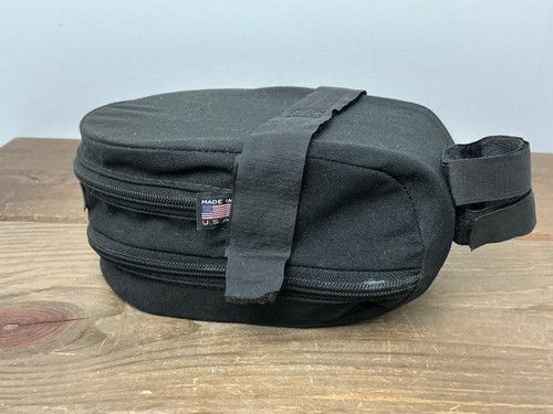 Vintage Nashbar Wedge Saddle Bag Under Seat Bike Large Black & Red Expander USA - Picture 7 of 17