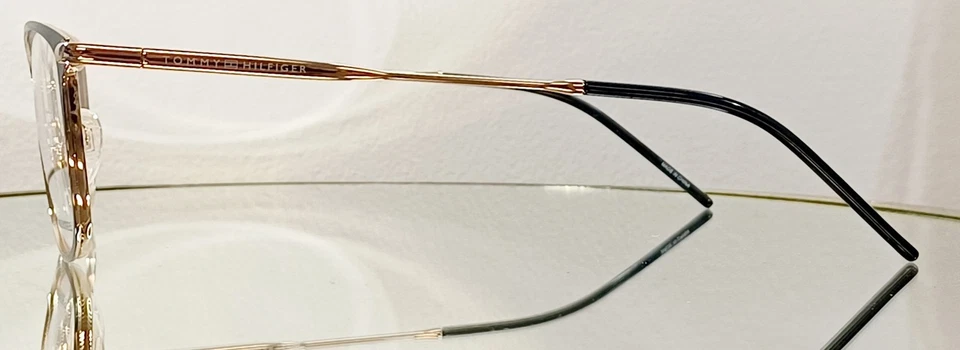 Originale TOMMY HILFIGER TH 1637 2M2 Eyeglasses BLACK/GOLD New Metal 53-17-140 - Image 4 of 4