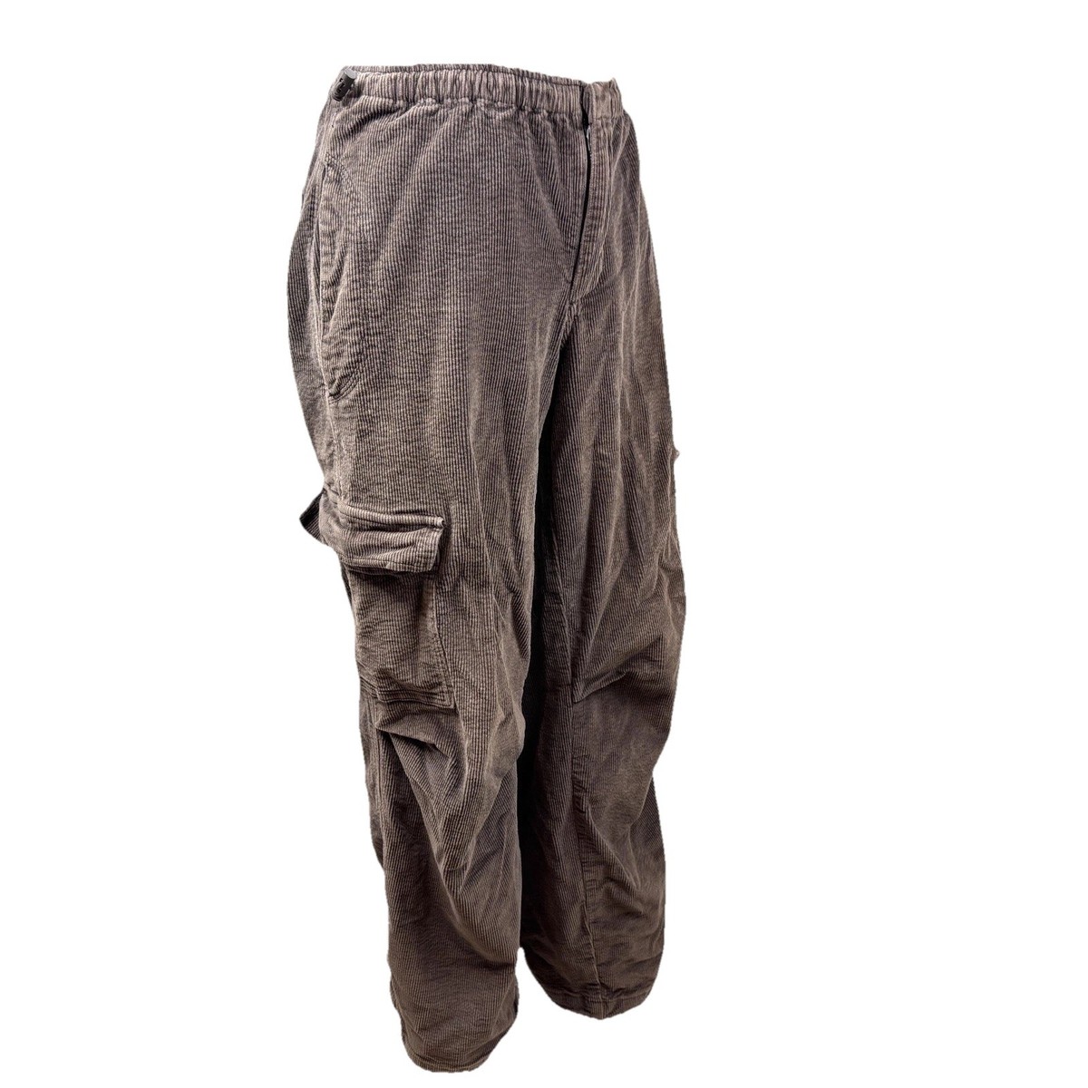 Glassons Chocolate Brown Corduroy Cargo Pants Sz Pockets