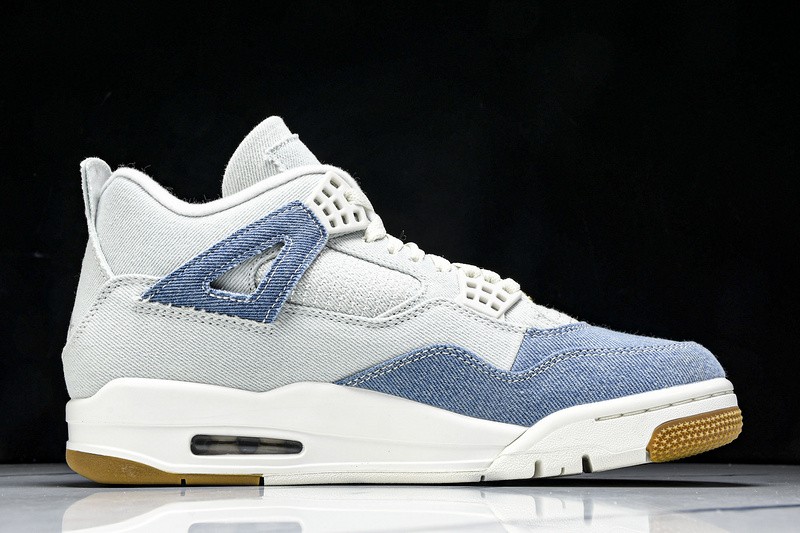 IB6716-100 Nike Air Jordan 4 Retro TEX Denim Worn Blue Men's