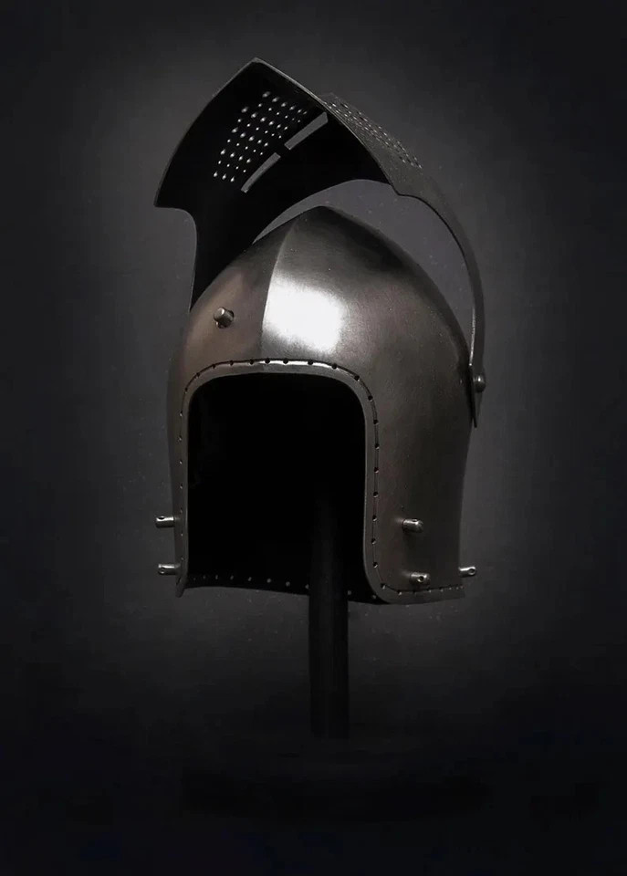 Spoleto Bascinet Helmet: Medieval Combat-Ready SCA Buhurt Armor Christmas Gift