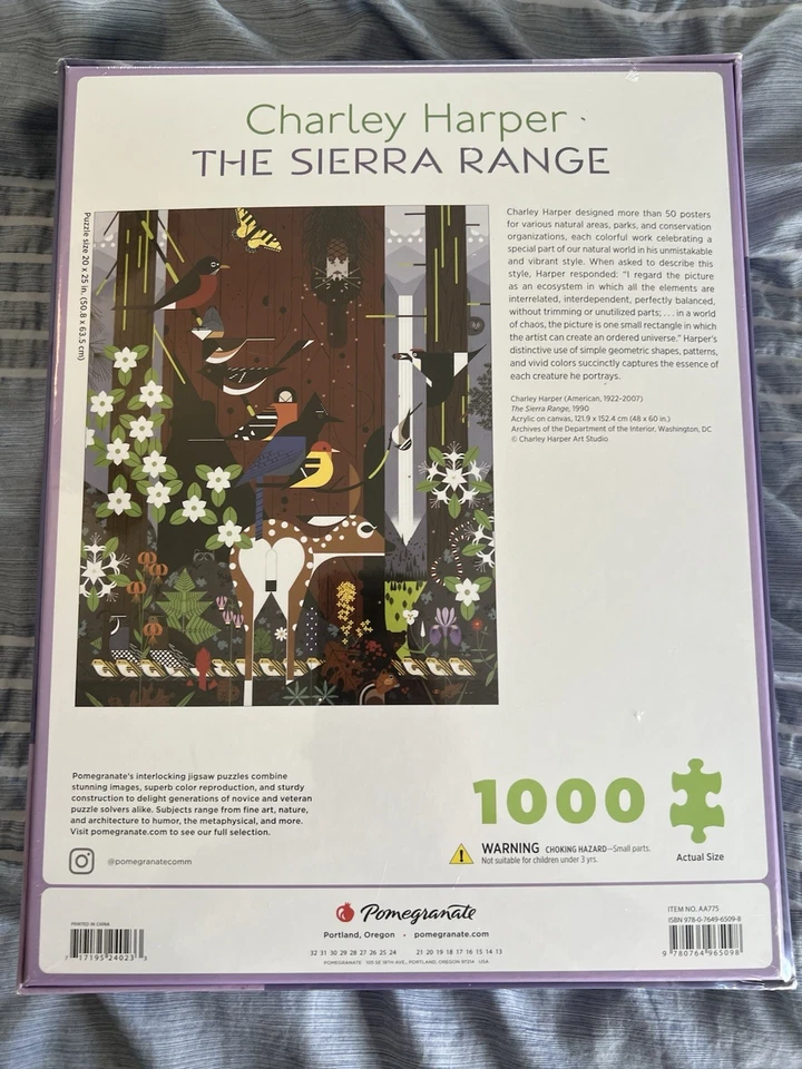 Pomegranate ArtPiece Charley Harper The Sierra Range 1000 Piece Puzzle - NEW - Image 2 of 4