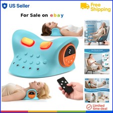 Neck Massager Polyurethane 8.66x8.22x4.52 Portable Travel Relief with Heat