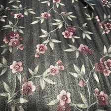 20 Yards Of Green Flowered Polyester Chiffon Fabric