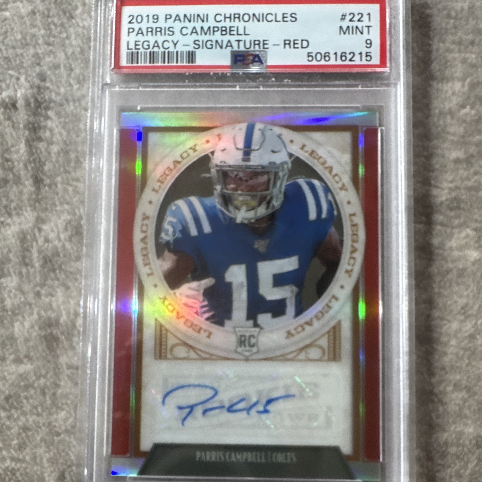 Parris Campbell Panini Chronicles Legacy #221 Signature-Red