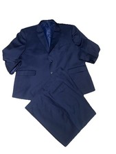 Jos A Bank 1905 With brr Comfort Suit Men Blue 52R 46x26 Wool Tailored Fit