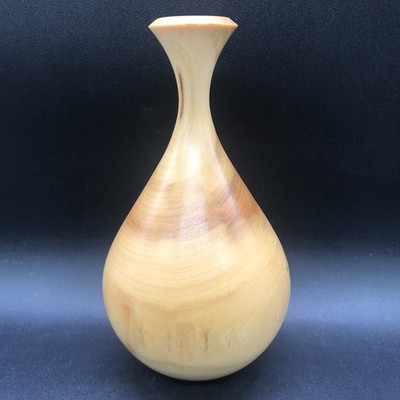 Aspen Wood Hand Turned Bud Vase Small 6.75'' Tall M. Paulson Aspen Small Neck