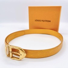 Louis Vuitton Autentica Cintura in Pelle Ceinture Fibbia Oro Giallo, 85/34