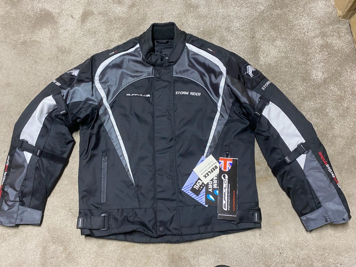 『TEN BUFFALO JKT RED M』 BUFFALO Mens Textile Motorbike Motorcycle Jacket UK 45