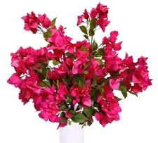 Pack of 8 Artificial Flowers Stems Silk Bougainvillea Branches for Wedding Ce...