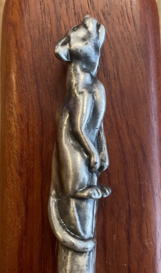 Pluma de peltre Harmony Kingdom atigrado gato #8273 de caja de madera de 10K PeterCalvesbert Foto 2 de 4