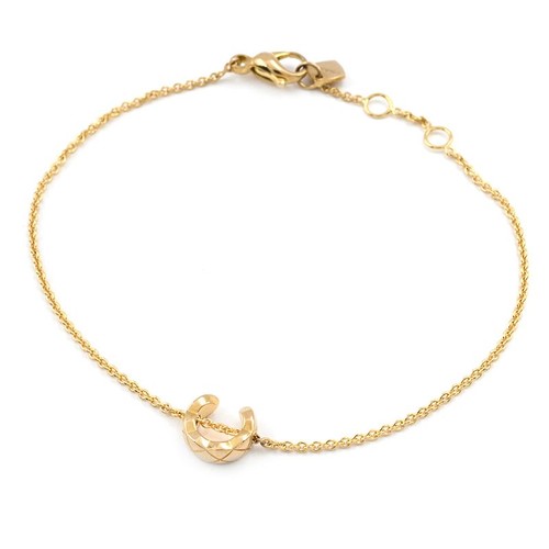 Chanel Coco Crush Collection Bracelet Matelasse Chain 18K YG 2.4g