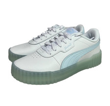 Puma Cali Star Glitz Kids Sneakers Size 4 Lace Up White Light Blue Translucent