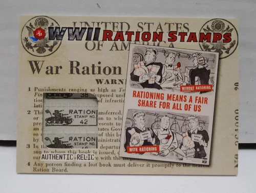 2025 Historic Autographs WW2 Ration Stamp Relic Tank Green W2SR1