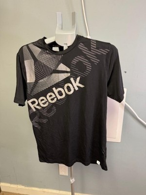 Men's Reebok Black Graphic Logo T-Shirt Short Sleeve Size L/XL