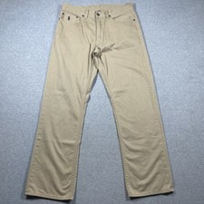 Polo Ralph Lauren 650 straight leg 5 pocket pants men's 32x30 beige solid