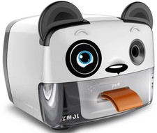 Heavy Duty Electric Pencil Sharpener, Plug-in, Auto-Stop, No. 2, Colored, Kids