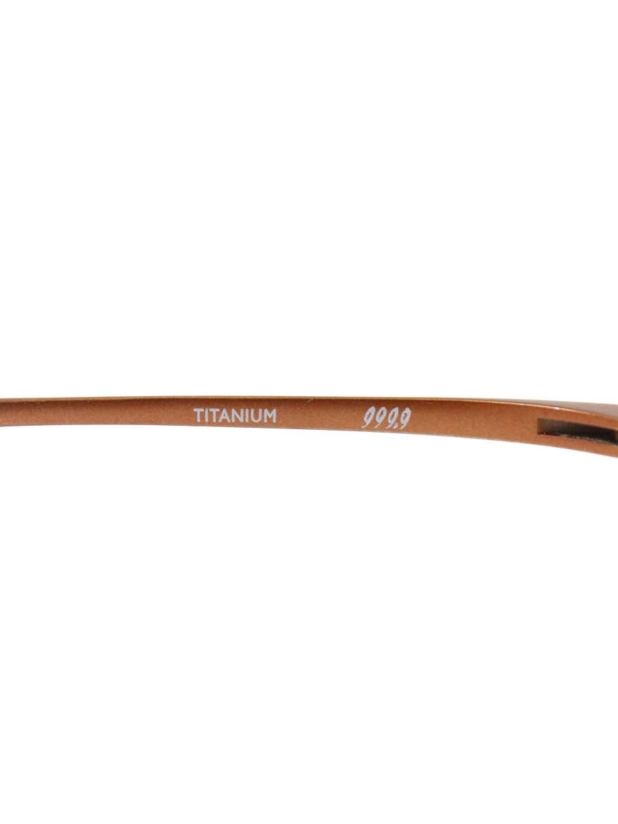 999.9 Ｓ-612T 999.9 Four Nines S-612T Glasses Orange Metal Frame Half Rim
