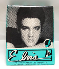 Vintage 1990 Elvis Presley Striking Teal Licensed Full Matchbook Collectible