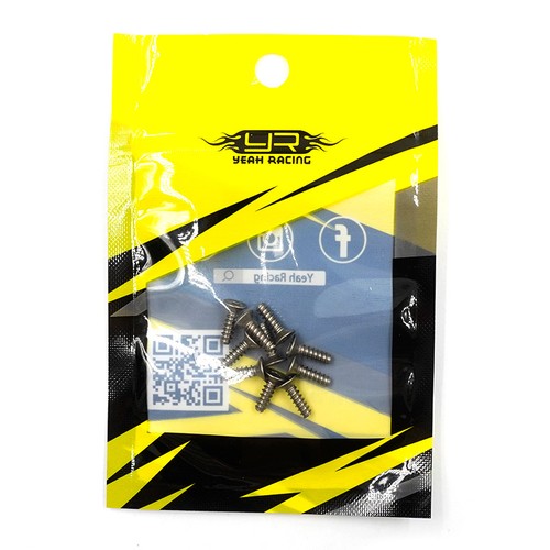 Yeah Racing Titanium Hex Socket Flat Head Self-drilling Screw 3x10mm RC #BHF310T - Picture 2 of 2