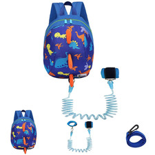 Toddler Mini Dinosaur Backpack with Child Leash, anti Lost Wrist Link for Kids,