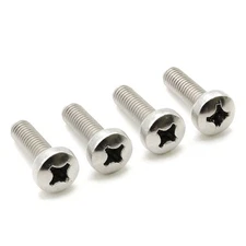 Stainless Screws for Toyota Corolla License Plates (Set of 4, Silver, Rear)