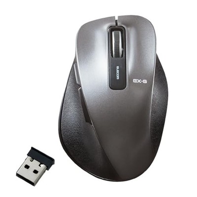 ELECOM Wireless Mouse Medium Size 5 Tasten Vor- und Vorwärtstasten Blau LED