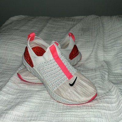 Nike React Phantom Run Flyknit 2 White Pink Sneakers DM8064-001 Womens Shoes 7.5