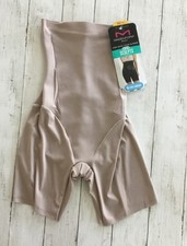 Maidenform Flexees Sculpts Ultra Firm High Waist Thigh Slimmer Beige Small
