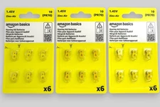 x3 Amazon Basics Hearing Aid Size 10 Zinc-Air 6 Pack Batteries, 1.45 Volt