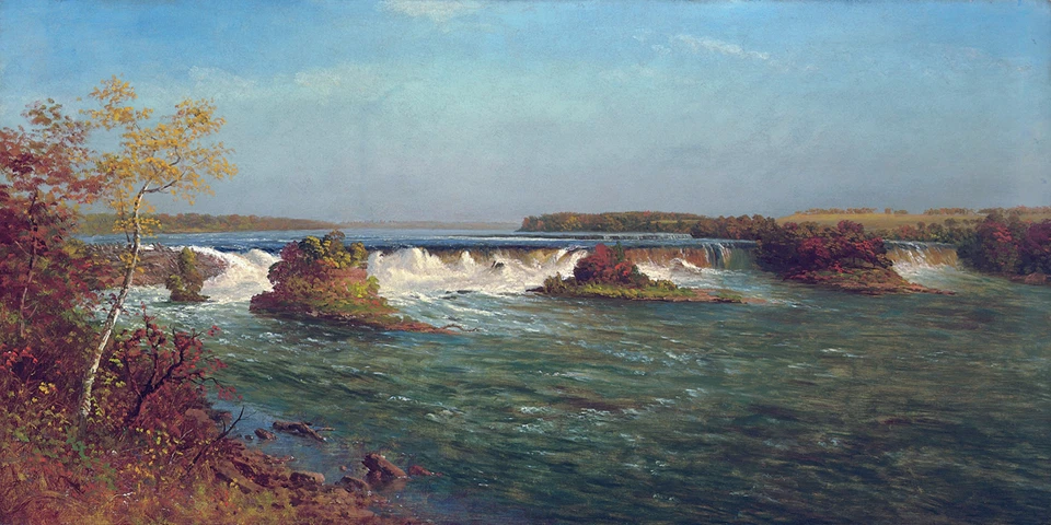 Albert Bierstadt, Las Cataratas de San Antonio LIENZO o ARTE DE PARED IMPRESO Foto 2 de 2