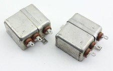 NOS Matched Pair INDUSTRIAL COND CORP .25uF .5uF 400V DC Capacitors Tested 1967
