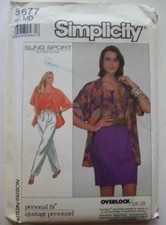 Alfred Sung Easy pullon pants skirt tank top shirt pattern 8677 size 14 16 UNCUT