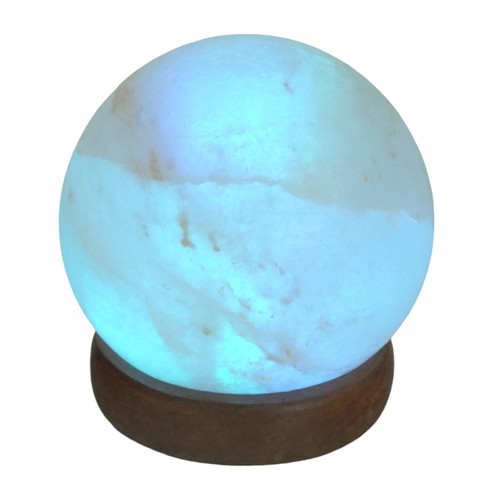 USB Rock Salt Table Lamp Colour Changing LED Light Natural Himalayan Crystal Orb - 第 3/14 張圖片