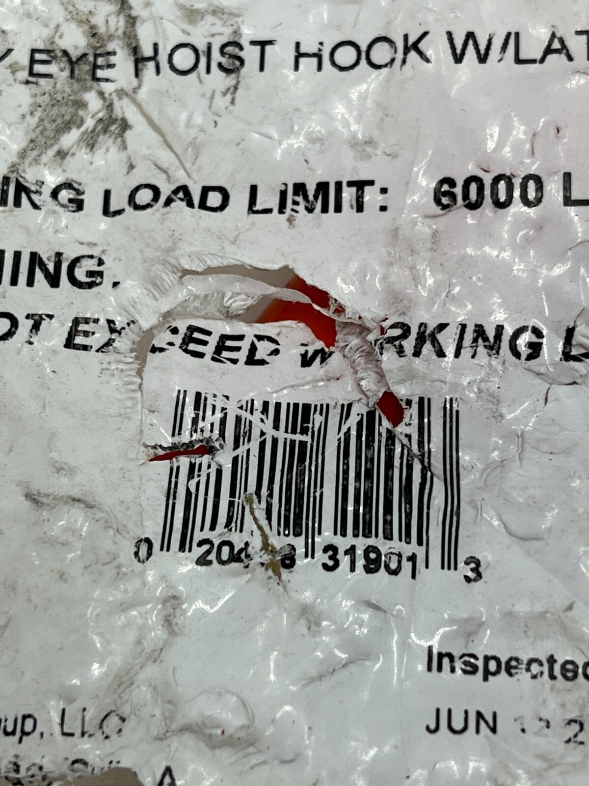 Qty 4 Campbell #25 Alloy Eye Hoist Hook with Latch 3924515PL Load Limit 6000lb