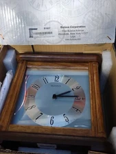 BULOVA  Wood MANTEL CLOCK -THE WOODBURY- WITH HARMONIC CHIMES B1657