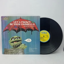 Oscar The Grouch ‎Let A Frown Be Your Umbrella Vinyl LP US 1974 VG/VG+ Childrens