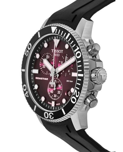 Pirkite Naujas „Tissot Seastar 1000 Chronograph Red Dial“ vyriškas  laikrodis T120.417.17.421.00 internetu Lithuania. 353351240249