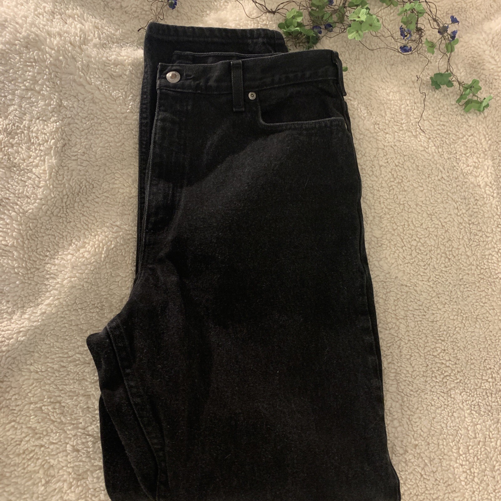 lands end women&rsquo;s jeans size 14 regular dark wash hundred percent cotton