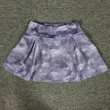 Oalka Skort Womens Large Gray Camo Tennis Golf Running Workout Gym Lined Active