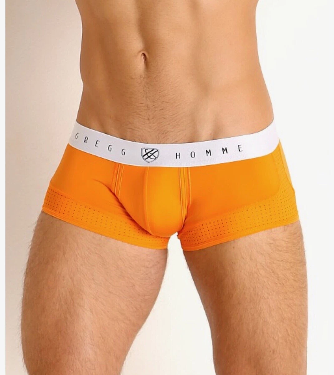 Gregg Homme Mens Push Up 4.0 Cup Trunk Briefs Boxer Orange XL NWTs