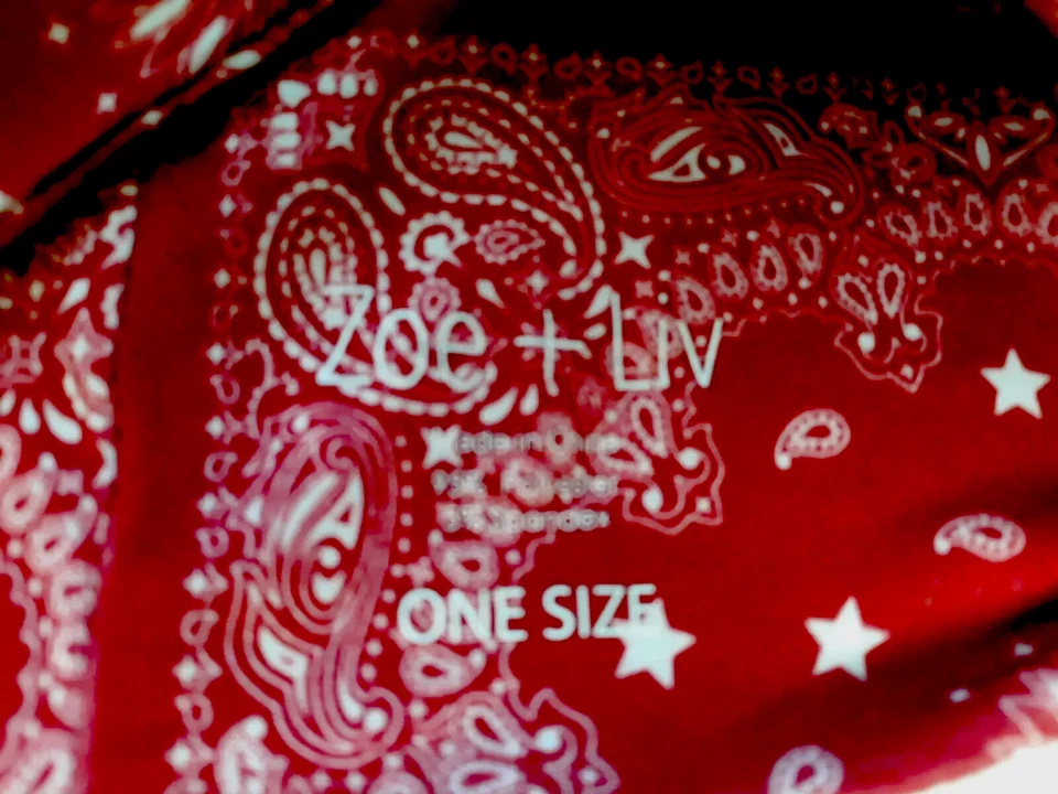 Diadema Vaquera Western Paisley Motociclista Rojo Hippie Rodeo Zoe Liv Foto 2 de 4