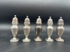 5 M. Fred Hirsch Sterling Silver Weighted Salt And Pepper Shakers