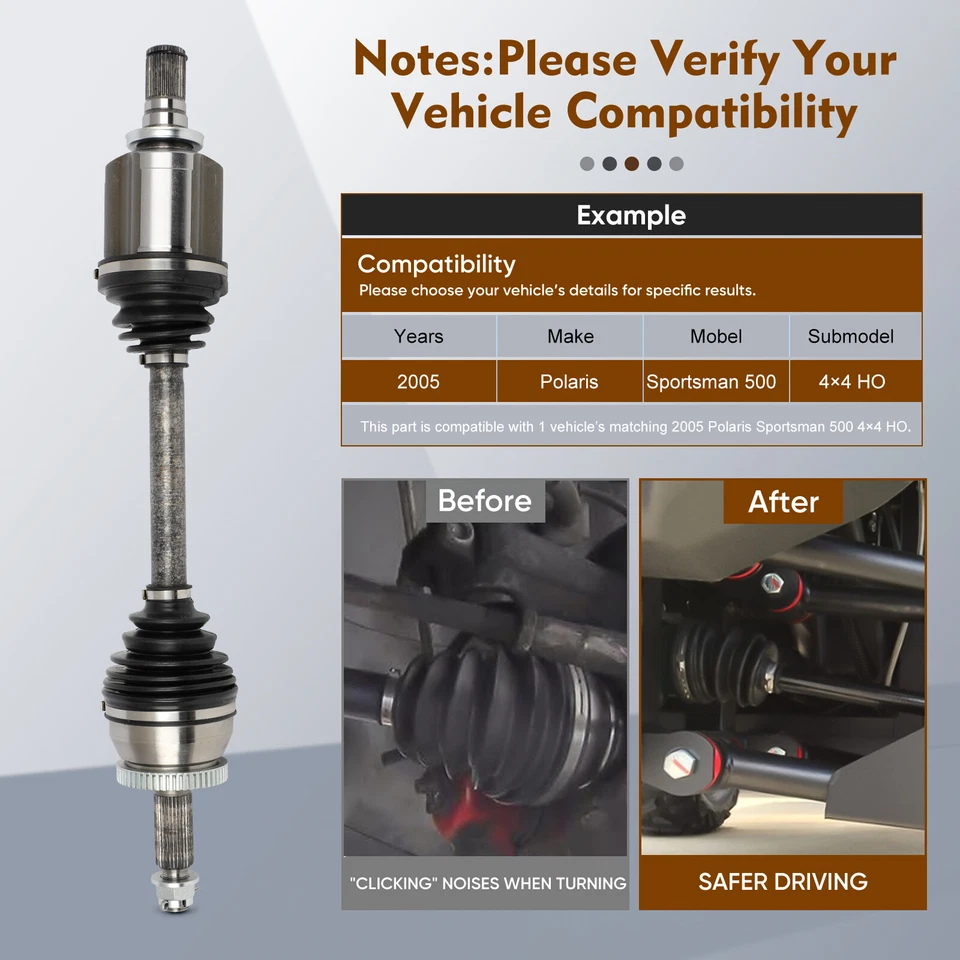 Eje delantero izquierdo para Hyundai Veracruz 2007-2012 V6 3,8 L CV lado del conductor Foto 4 de 4