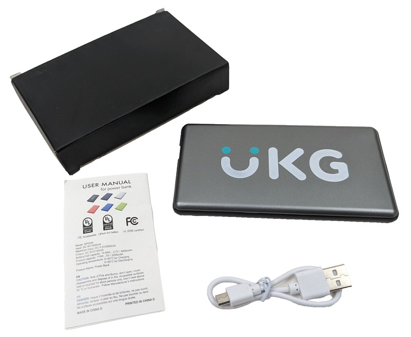 Executive Power Bank 4000mAh 2-Port Portable Battery Ultra Small Size SP0335 NEW