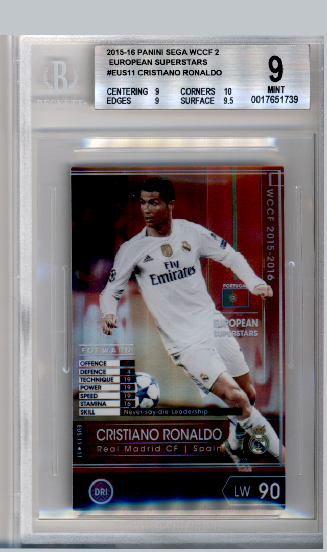 BGS 9 FÚTBOL JAPONÉS PANINI CRISTIANO RONALDO REAL MADRID #EUS11 2015 WWCF 163B