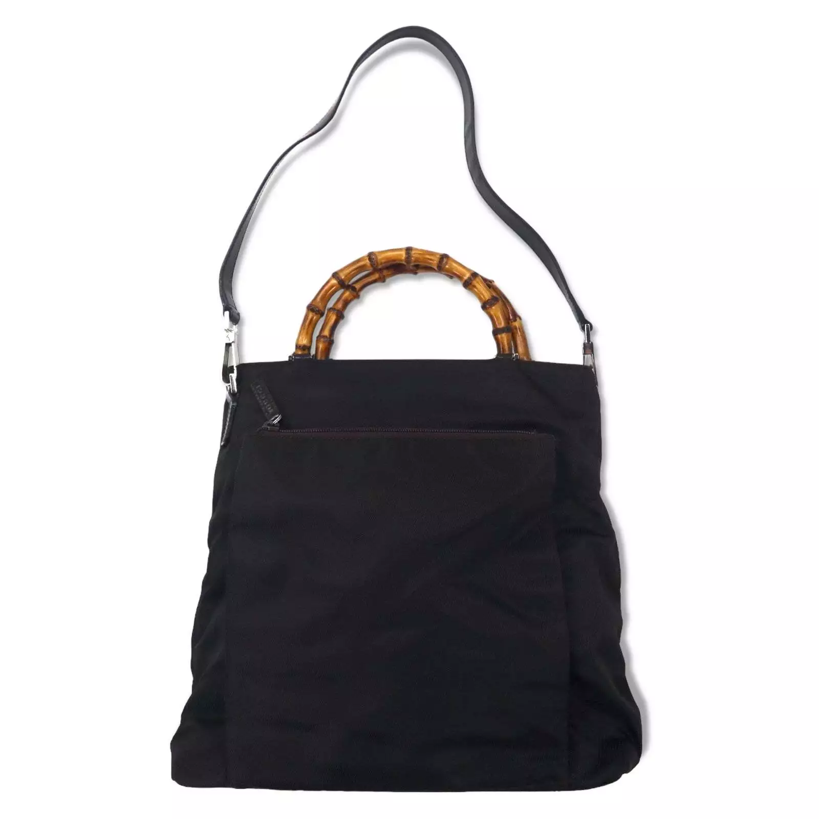 Sac à main GUCCI en bambou sac à une épaule marron nylon 000 2122 0506 fabriqué en Italie